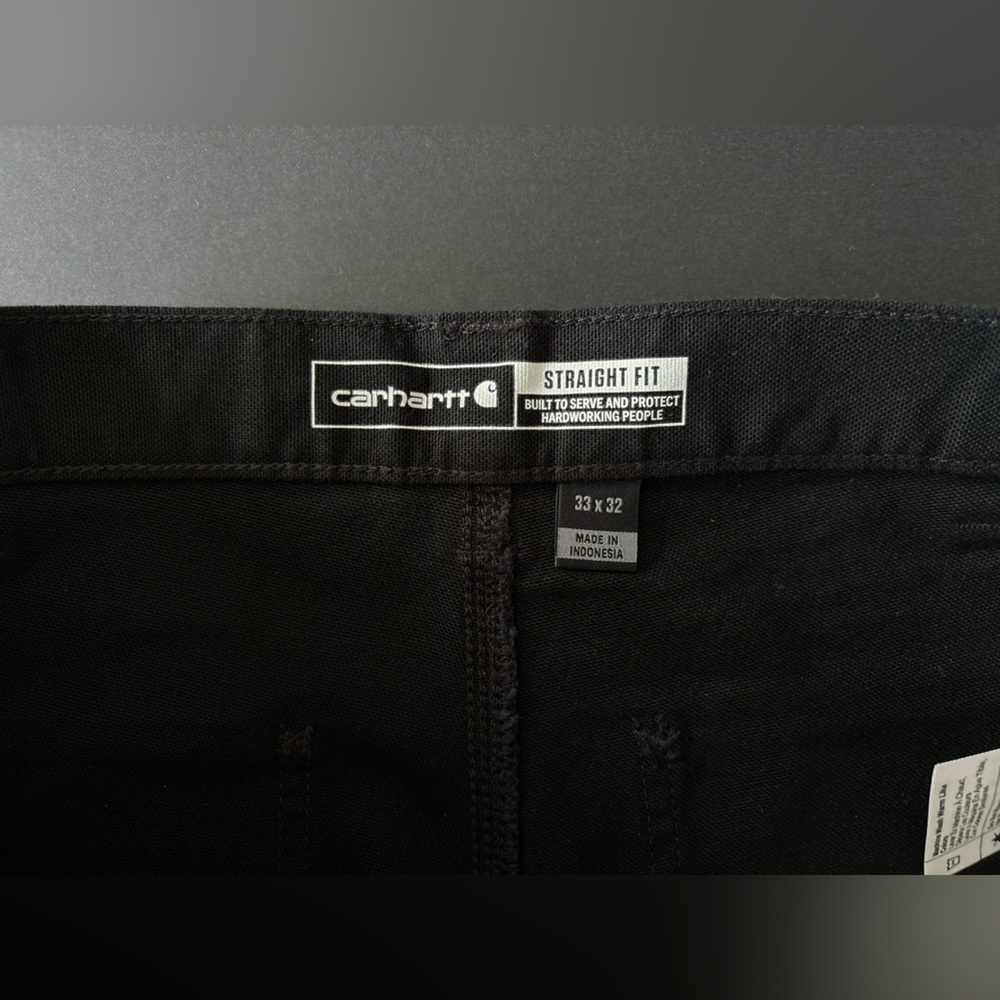 Carhartt Rugged Flex Straight Fit Carpenter Pants – Black, Size 32x32 - Picture 5 of 9